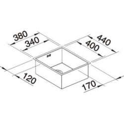 Zlewozmywak Blanco ZEROX 340-IF bez korka automatycznego 517238