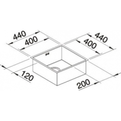 Zlewozmywak Blanco ZEROX 400-IF bez korka automatycznego 517240