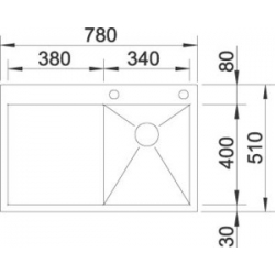Zlewozmywak Blanco ZEROX 4S-IF lewa komora z korkiem automatycznym 513758