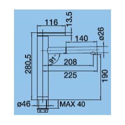 Bateria Blanco LINEE-S chrom 517591