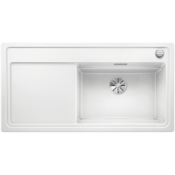 Zlewozmywak Blanco ZENAR XL 6S-F Steamer System Plus komora z deską drewnianą, z korkiem InFino i korkiem aut PRAWY BIAŁY 524085
