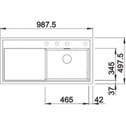 Zlewozmywak Blanco ZENAR XL 6S-F Steamer System Plus komora z deską drewnianą, z korkiem InFino i korkiem aut PRAWY BIAŁY 524085