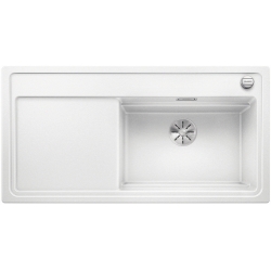 Zlewozmywak Blanco ZENAR XL 6S Steamer System Plus biały prawa komora z korkiem aut. z InFino z deską szklaną 524076