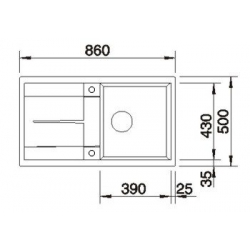 Zlewozmywak Blanco METRA 5S bez korka automatycznego  tartufo 517349