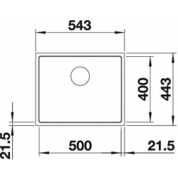 Zlewozmywak Blanco SUBLINE 500-IF bez korka automatycznego SteelFrame 519429