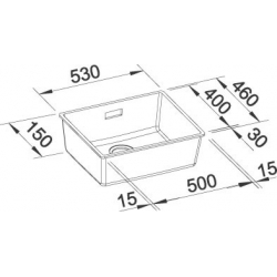 Zlewozmywak Blanco SUBLINE 500-U z korkiem automatycznym tartufo 517434