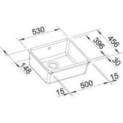 Zlewozmywak Blanco SUBLINE 500-U ceramiczny krystaliczna biel z korkiem automatycznym 514513