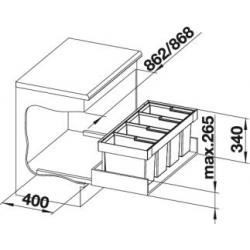 Sortownik odpadów Blanco FLEXON II XL 90/4 521475