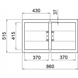 Zlewozmywak Elleci SMART 450 METALTEK M73 TITANIUM LMI45073SMT