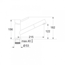 Bateria Franke TAROS PULL-OUT stal szlachetna