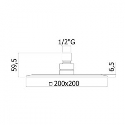 Sito dyszy natryskowej Paffoni HAWAI 200x200 mm ZSOF095CR