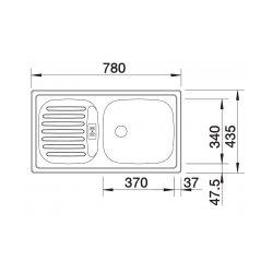 Zlewozmywak Blanco FLEX mini stal szlachetna dekor 512032
