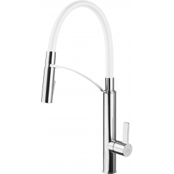 Deante Gerbera Bateria zlewozmywakowa stojąca - chrom/biały BGB W720