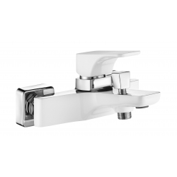 Deante Hiacynt Bateria wannowa bez kompletu natryskowego - chrom/biały BQH W100