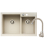 Zlew. DIPLOS 79x51 1 3/4B beż piaskowy + bateria BELLO