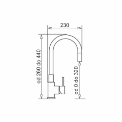 Zlew. KEROS (76x48) 1B 1D karbon + bateria Flessi