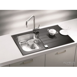 ALVEUS GLASSIX 10 zlewozmywak szklany biały odwracalny
