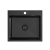 QUADRON LUKE 100 zlewozmywak stalowy black metal (50x45x20) z syfonem 1-komorowy b/o