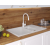 QUADRON PETER 156 GraniteQ zlewozmywak granitowy black dotted (czarny) 1,5-komorowy z/o (78x50x20) z syfonem i zaślepką