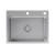 QUADRON LUKE 110 WORKSTATION zlewozmywak stalowy (58x45x20) z syfonem 1-komorowy b/o + Qmata + Wkładka + Dozownik + Deska + bateria ze stałą wylewką s