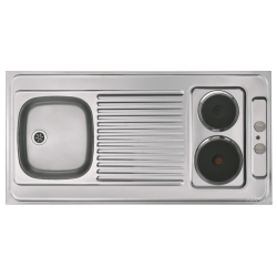 COMBI ELECTRA 100 sat (100X60) zlew nakładany z kuchenką elektryczną+syfon