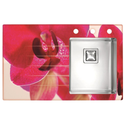 ALVEUS CRYSTALIX 10 zlewozmywak szklany custom (RAL/Twój własny wzór lub kolor) prawy