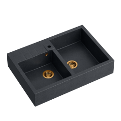 BILL 120 GraniteQ black diamond/elementy miedziane