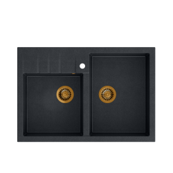 BILL 120 GraniteQ black diamond/elementy miedziane
