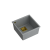 QUADRON DAVID 40 GraniteQ zlewozmywak silver stone 42x42x22,5 cm 1-komorowy b/o komora podwieszana kwadratowy odpływ + syfon manualny złoty save space