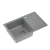 PETER 111 GraniteQ zlewozmywak granitowy silver stone 1-komorowy z/o (78x50x20) z syfonem i zaślepką