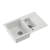 QUADRON PETER 156 GraniteQ zlewozmywak granitowy snow white 1,5-komorowy z/o (78x50x20) z syfonem i zaślepką