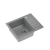PETER 116 GraniteQ zlewozmywak granitowy silver stone 1-komorowy z/o (62x50x20) z syfonem i zaślepką