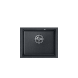 QUADRON ALEC 40 GraniteQ zlewozmywak black dotted (czarny) 46x37,5x20,5 cm 1-komorowy b/o komora podwieszana okrągły odpływ + syfon manualny stal szcz