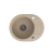 QUADRON JOHNNY 216 GraniteQ zlewozmywak granitowy river sand (beżowy) 1 komorowy b/o (58x46x17,5) z zaślepką i odpływem