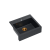 QUADRON BILL 110 GRANITEQ zlewozmywak wpuszczany 1-komorowy 595x540x205 mm, black diamond / elementy miedziane