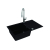 CADIT 40 kol. 91 CZARNY (860x500) zlew Granital 1 kom. z syfonem POP-UP 3 1/2