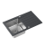 KENNETH 111 Fusion GraniteQ black dotted (czarny) z komorą stalową (780x480x190) z syfonem manualnym i zaślepką