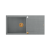 EVAN 146 XL GraniteQ zlewozmywak z syfonem Push 2 Open 1-komorowy z/o (1000x500x210; kom. 420x480) silver stone / elementy miedziane
