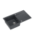EVAN 111 GraniteQ zlewozmywak z syfonemPush 2 Open 1-komorowy z/o (860x500x210) black diamond / elementy stalowe