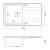EVAN 111 GraniteQ zlewozmywak z syfonemPush 2 Open 1-komorowy z/o (860x500x210) black diamond / elementy stalowe