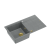 EVAN 111 GraniteQ zlewozmywak z syfonem Push 2 Open 1-komorowy z/o (860x500x210) silver stone / elementy złote