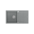 EVAN 111 GraniteQ zlewozmywak z syfonem Push 2 Open 1-komorowy z/o (860x500x210) silver stone / elementy stalowe