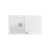 EVAN 111 GraniteQ zlewozmywak z syfonem Push 2 Open 1-komorowy z/o (860x500x210) snow white / elementy stalowe
