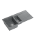EVAN 156 GraniteQ zlewozmywak z syfonem Push To Open 2-komorowy z/o (1000x500x210; kom. 420x480) silver stone / elementy stalowe