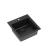 PETER 110 GraniteQ zlewozmywak granitowy pure carbon 1-komorowy z/o (50x52x20) z syfonem pure carbon