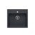 QUADRON BILL 110 GRANITEQ zlewozmywak wpuszczany 1-komorowy 595x540x205 mm, black diamond / odpływ stalowy