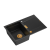 OWEN 111 GraniteQ zlewozmywak z syfonem Push 2 Open 1-komorowy z/o (760x500x215; kom. 330x430) pure carbon / elementy miedziane