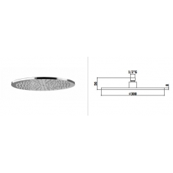 Deszczownica Master King 30cm chrom Paffoni Rubinetterie ZSOF079CR