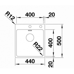Zlewozmywak BLANCO ANDANO 400-IF/A Stal polerowana, korek auto., InFino, PushControl, 525244