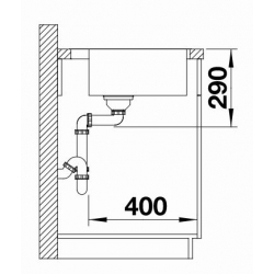 Zlewozmywak BLANCO ANDANO 400-IF/A Stal polerowana, korek auto., InFino, PushControl, 525244